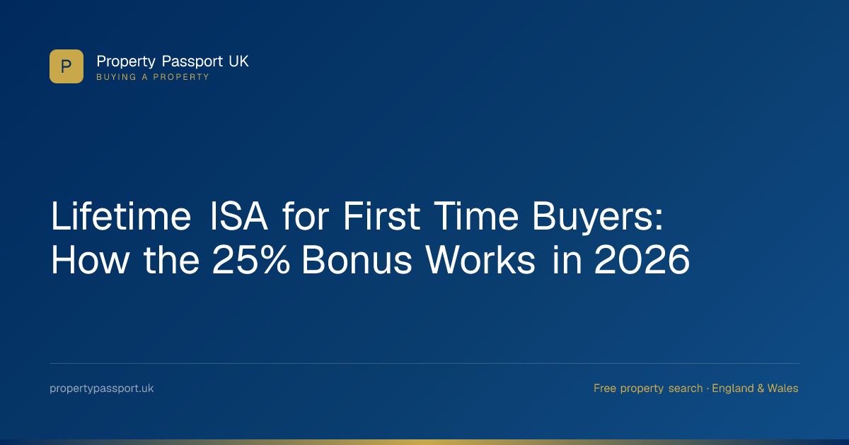 Lifetime ISA for First Time Buyers: How the 25% Bonus Works in 2026 ...