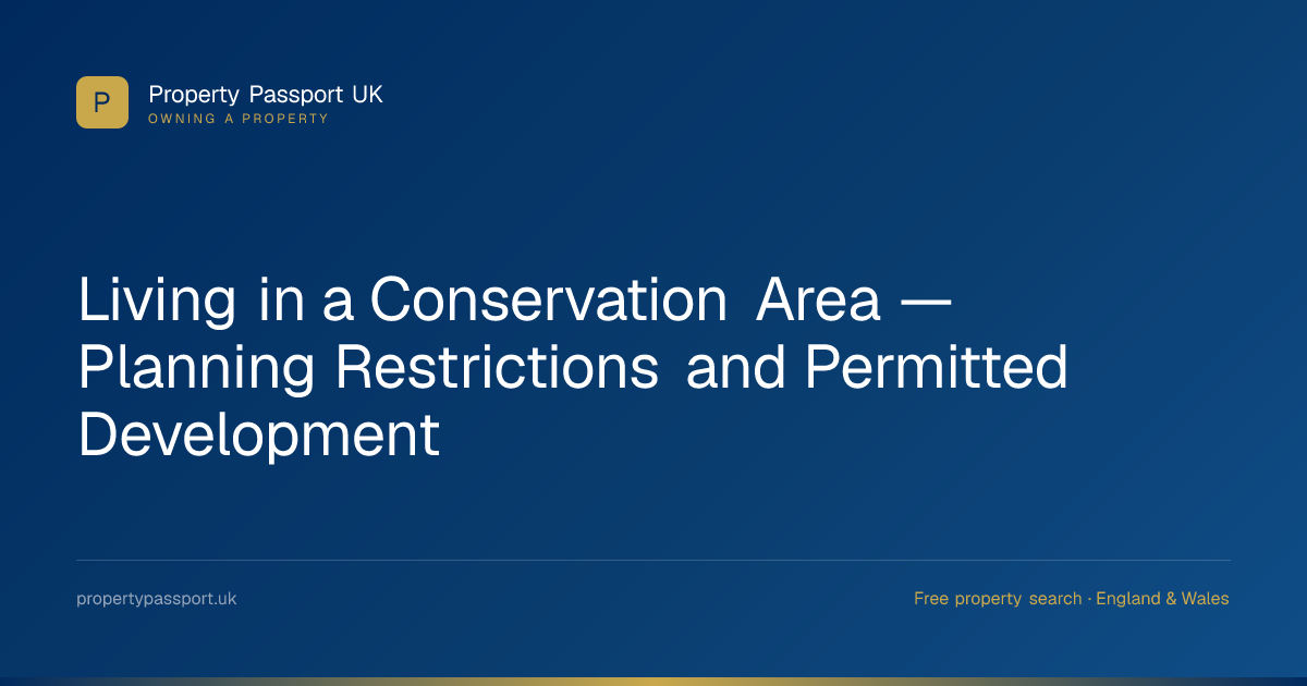 Living in a Conservation Area — Planning Restrictions and Permitted ...