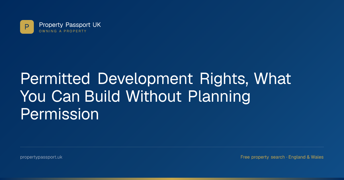 Permitted Development Rights, What You Can Build Without Planning ...