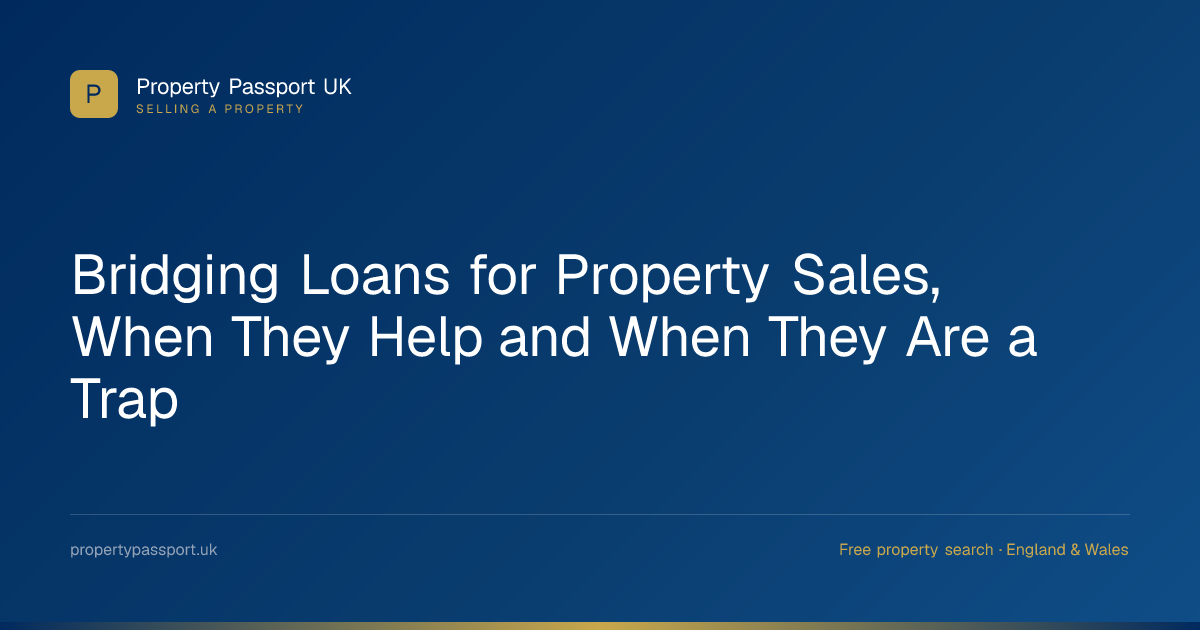 Bridging Loans for Property Sales, When They Help and When They Are a ...