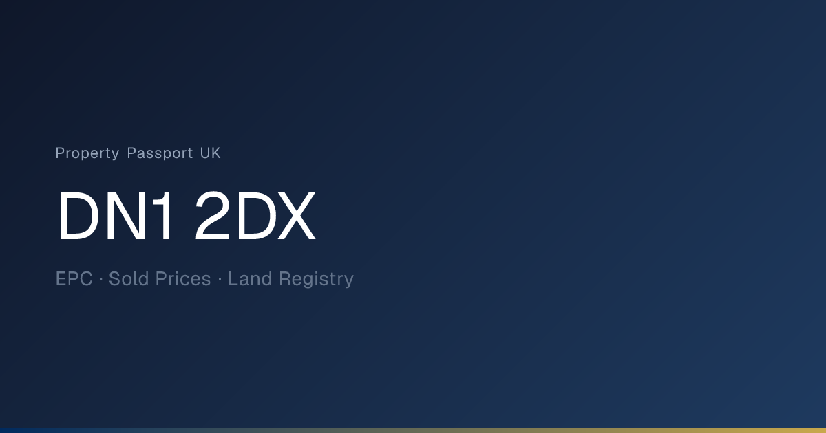 DN1 2DX Property Information | Property Passport UK | Property Passport UK